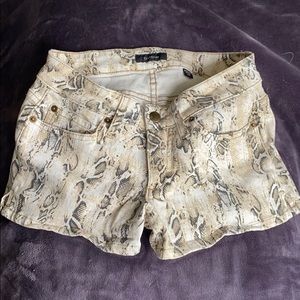 Snake skin shorts